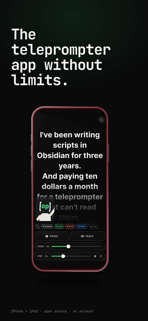 The teleprompter app without limits